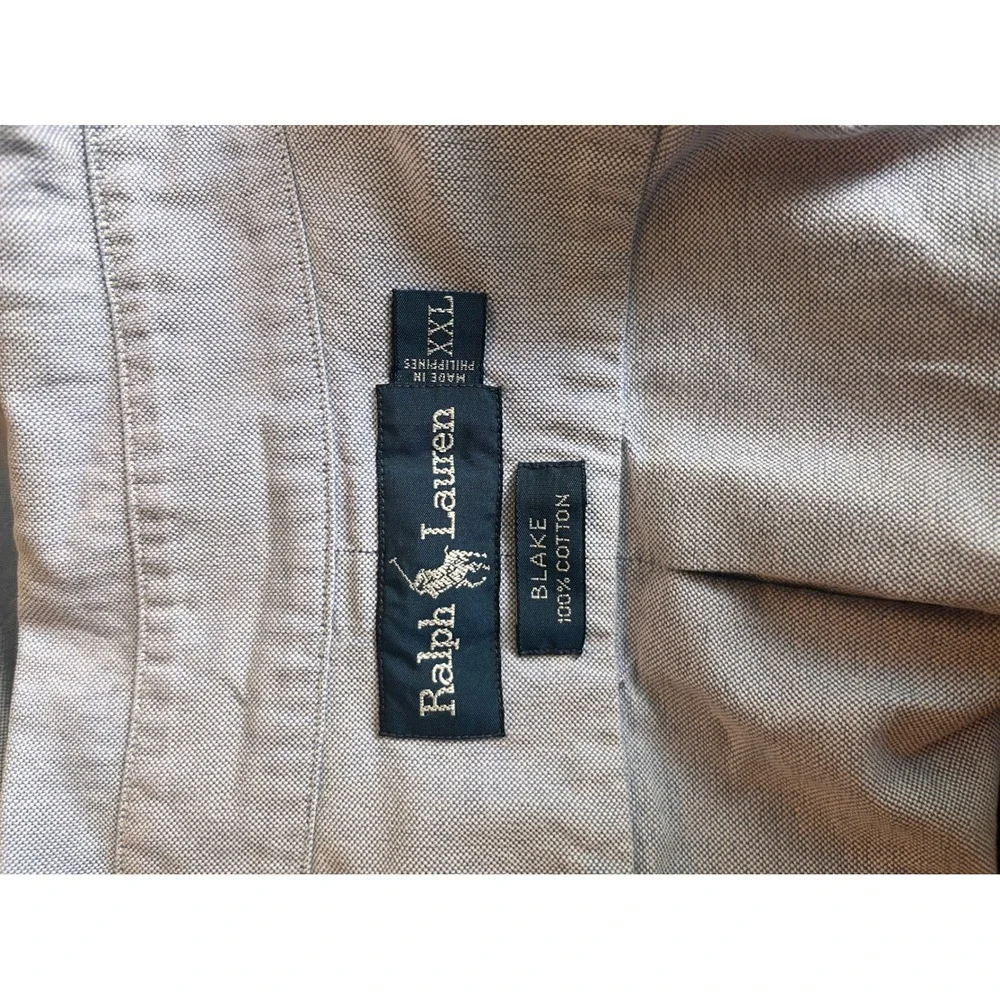 Polo Ralph Lauren Blake Shirt Mens XXL Light Blue Oxford Cotton Button Down L/S